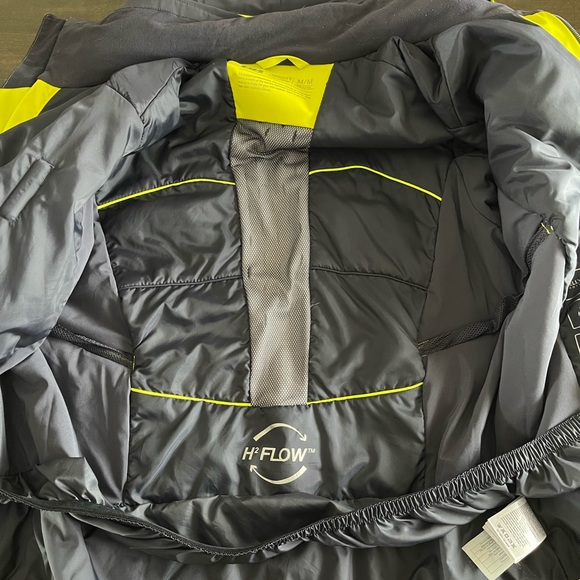 Helly Hansen Blue Grey Yellow H2 Flow Men’s Ski Jacket NWT - Picture 2 of 11